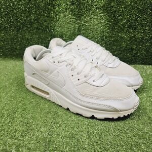 Nike Air Max 90 Triple White Athletic Sneakers CN8490-100 Mens Size US 11